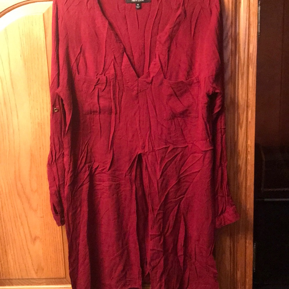 Ladies burgundy tunic